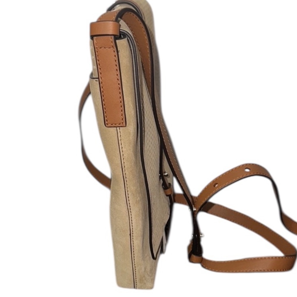 MICHAEL KORS Collection Rare Taos Perforated
Suede Crossbody Bag - Picture 8 of 14
